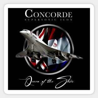 Concorde Retro Vintage British French aircraft travel pilot Sticker